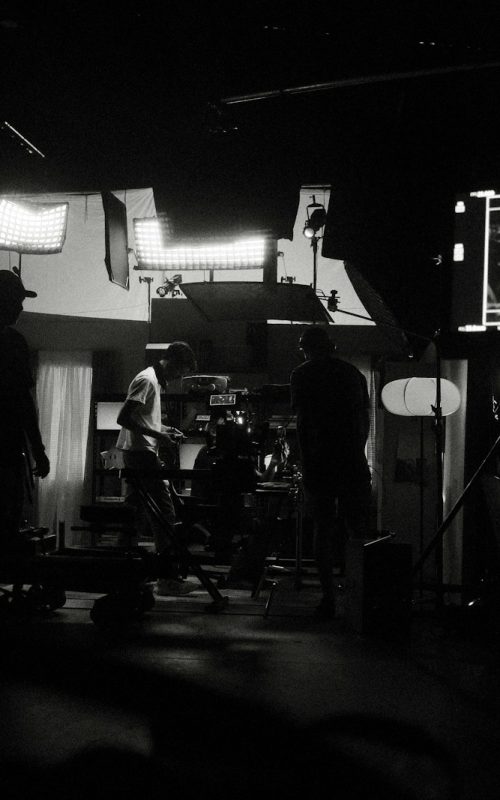 a black and white photo of a group of people